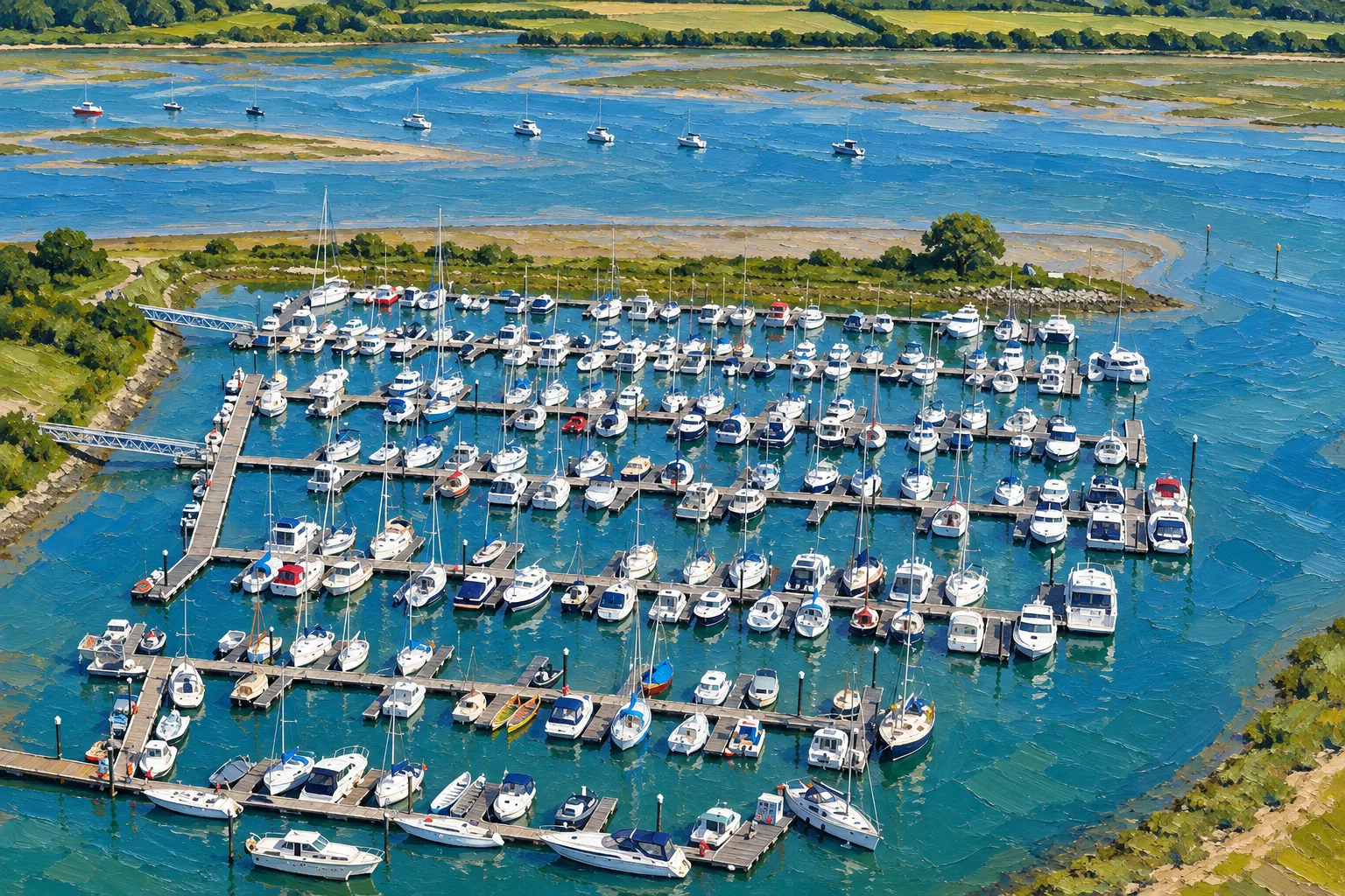 Northney Marina and its sheltered berths on Hayling Island