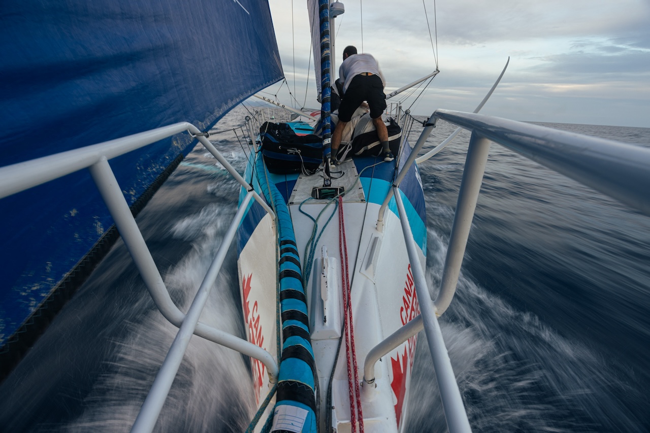 The Ocean Race Europe as Paprec Arkéa edges ahead in a dramatic dash past Sardinia.